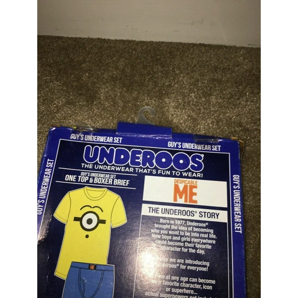 UNDEROOS Despicable Me Minions Men's 2pc Set Boxer Briefs & T-Shirt Size Medium